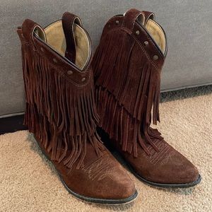 Girls Fringe Cowgirl Boots